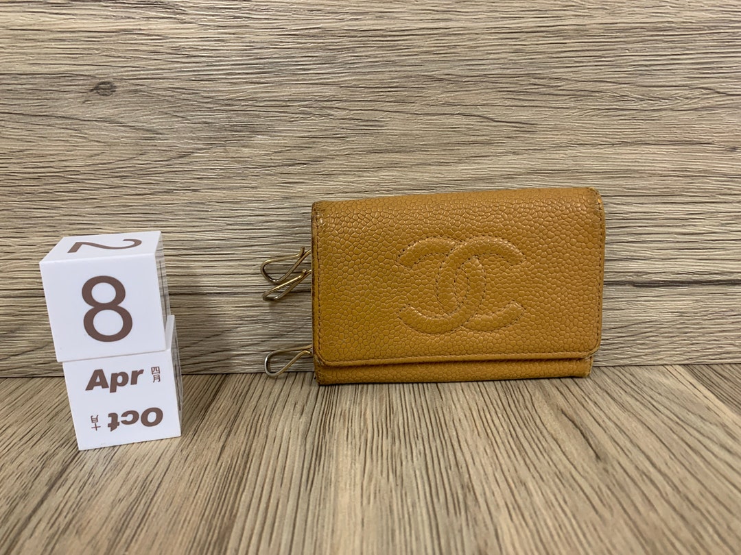 Authentic Chanel Key Holder Dark Yellow 8APR Etsy
