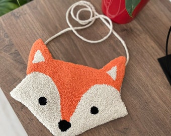 Punch Needle Bag,Punch Bag,Punch Accessories,Punch Fox Bag,Fox Bag,25x20