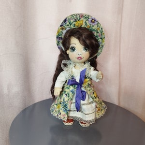 Doll, DecorDolls for Collectors, Gift Doll, Art and Doll, Waldorf Doll Style Handmade Doll Painted Face, Birthday Gift