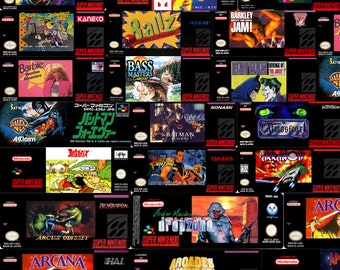 3000+ SNES Game Labels, Digital Clipart, PNG, Art Projects, Wall Decorations, Tshirts, Stickers, Decoration, Invitation, Instant Download