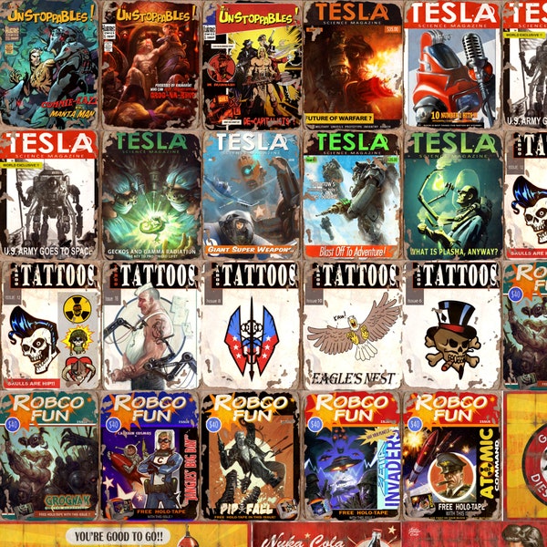 110 PNG Fallout Posters Digital Clipart, High Qality,PNG, Tshirts, Stickers, Instant Download