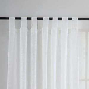 Japanese Style Linen Pattern Semi Sheer Curtain, Custom Sheer Voile Tulle,  Wedding Curtain, Grand Sheer Curtain, Balcony Curtain 