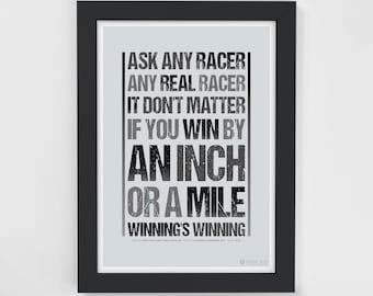 Dodge Charger RT Print: Fast and Furious Movie Quote, Typography Art