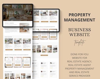 Real Estate Website Template for Realtors | Editable Canva Website | Luxury Real Estate Site Design