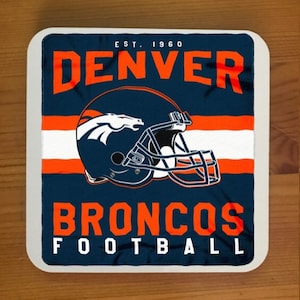 Denver Broncos set of 6 Coasters ** FREE UK Delivery **