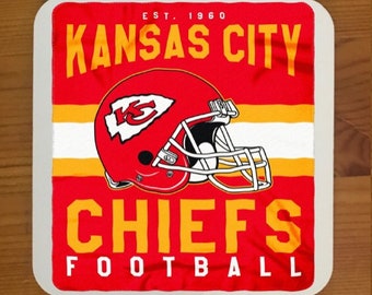 Kansas City Chiefs set di 6 sottobicchieri ** Consegna GRATUITA nel Regno Unito **