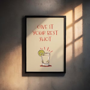 Pósteres | "Haz tu mejor esfuerzo" | Decoración de paredes | Imprimir | Papel mate de calidad museística.