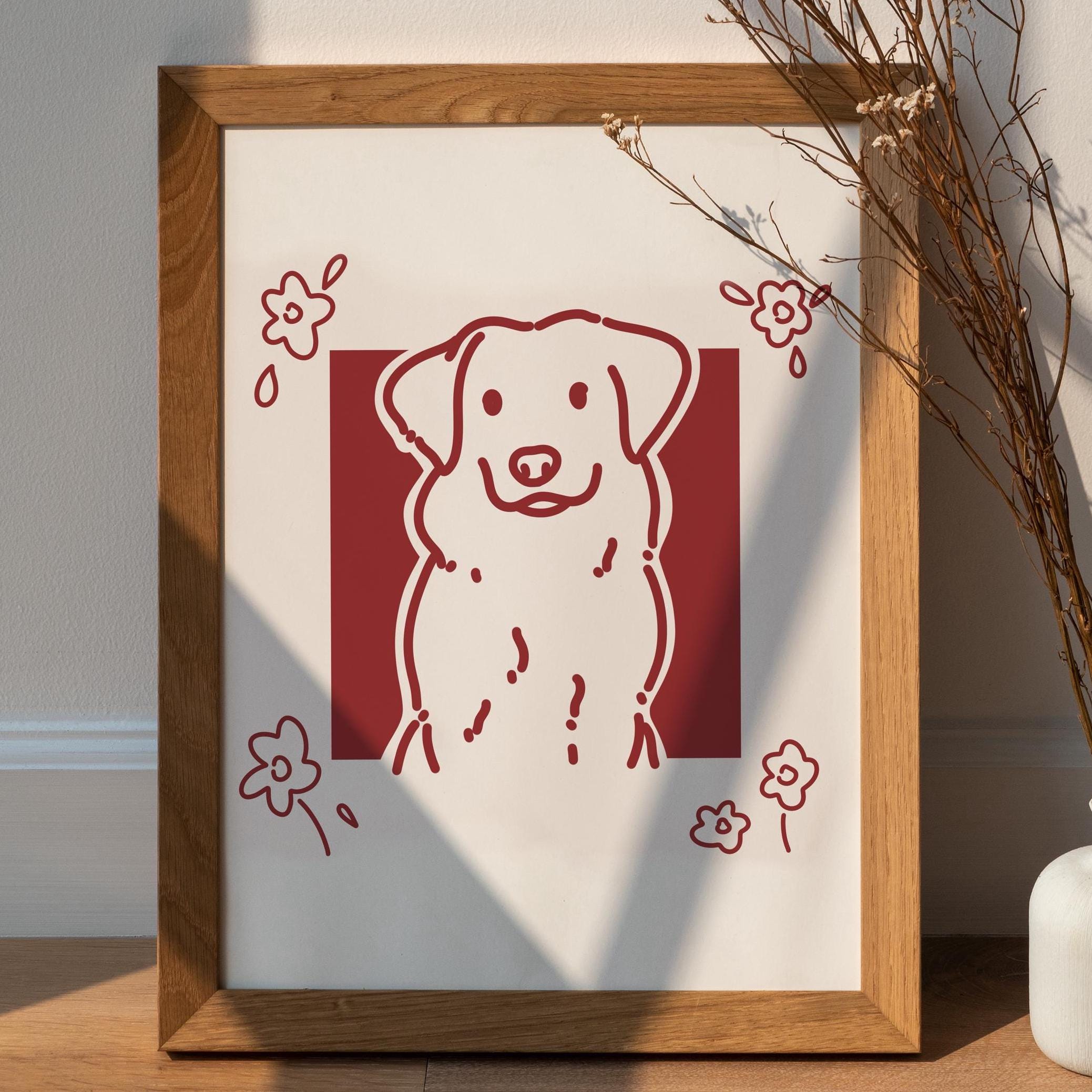 Custom Pet Portraits Using Pet Photo Personalized Digital Dog Portraits Cat Portraits Custom Dog Portraits Custom Pet Art Pet Drawing Poster