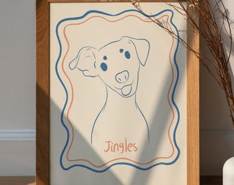 Custom Bad Dog Portrait, Funny Pet Portrait, Dog Lover Gift, Digital Download, Dog Memorial Gift, Personalized Badly Pet Drawing