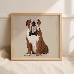 Custom Badly Drawn Pet Portrait, Digital Printable Dog Portrait Wall ...