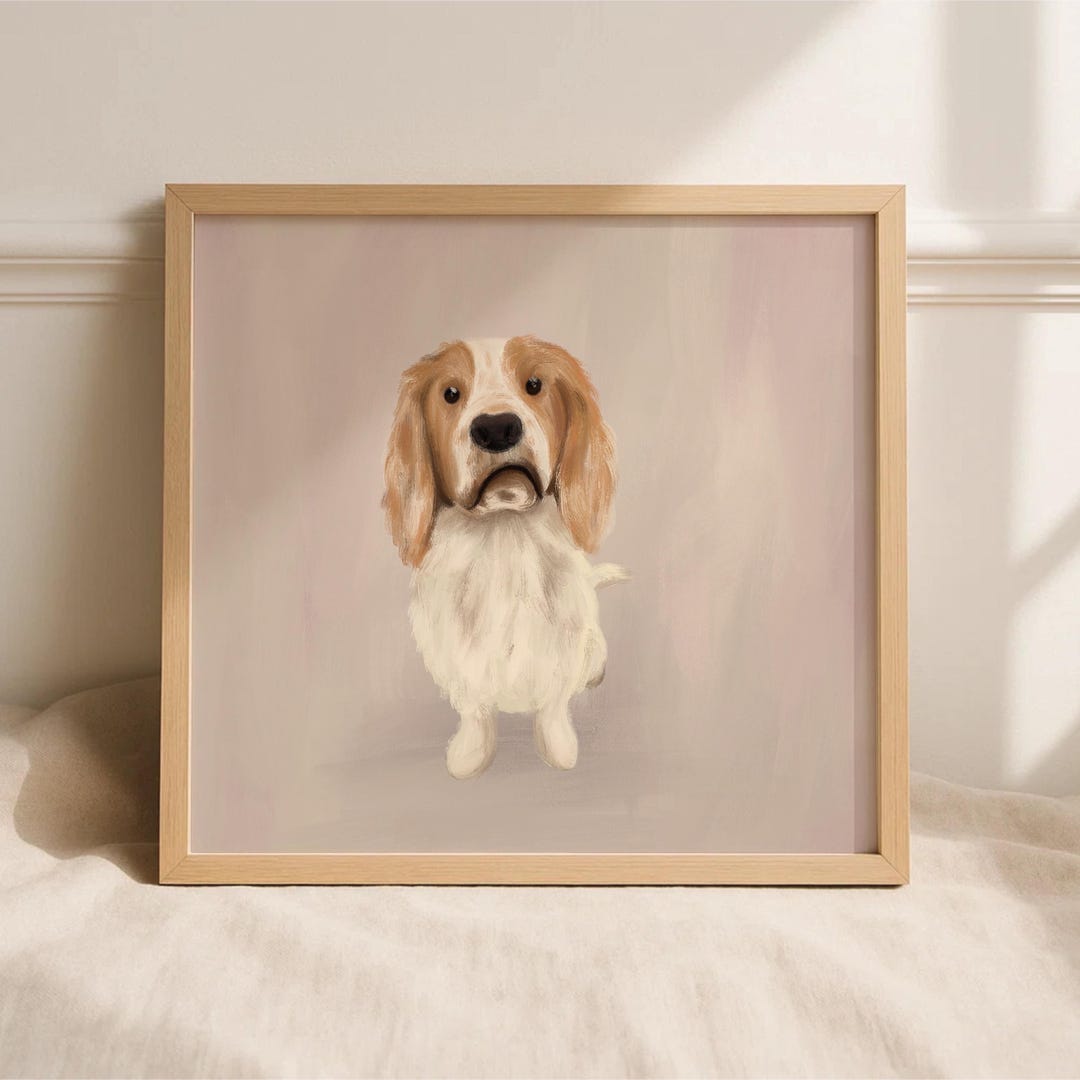 Custom Badly Drawn Pet Portrait, Digital Printable Dog Portrait Wall ...