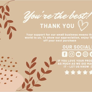 Business Thank You Card, Canva Template, Fully Customizable