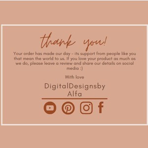 Business Thank You Card Canva Template, Modern Printable Thanks For Your Purchase Card