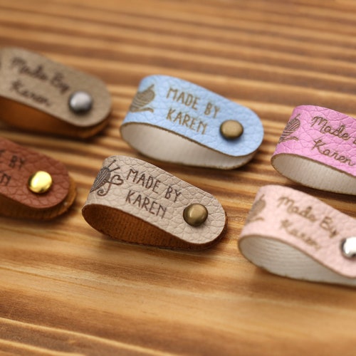 Custom Tags for Knits and Crochet Faux Leather Labels for Etsy