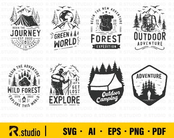 Camping Bundle SVG / Camp Life SVG / Camping Svg Files / Png / Eps / Chemise de camping / Adventure SVG / Summer Svg / Cut File / Cricut / Clip art / Vector