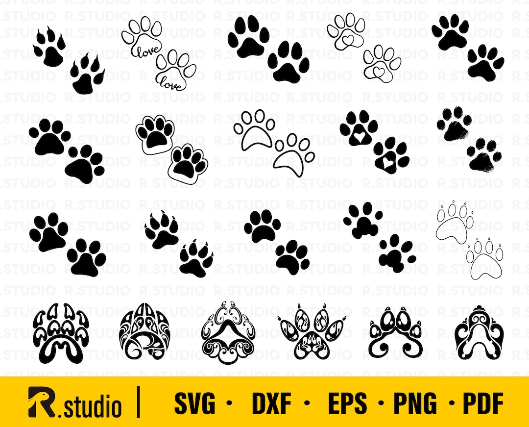 Paw Print SVG/ Paw Svg/ Dog Paw Svg/ Cat Paw Clipart/ Paw With Claws