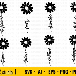 Daisy Svg Bundle/ Family Svg/ Daisy Quote Svg/ Faith Svg/ Love Svg files for Cricut/ Silhouette/ Sublimation/ Clipart/ Cut Files/ Cricut