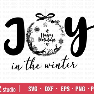 Joy SVG / Natividad SVG / Navidad SVG / Decoración navideña Svg / Holiday Svg / Cortar archivo / Cricut / Clip art / / Vetor