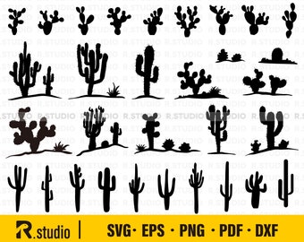 31 Cactus Svg Bundle/ Desert Cacti Plants/ Cactus Vector/ Cactus Silhouette/ Cut Files For Cricut/ Commercial Use/ Clipart/ Decal/ Clip art