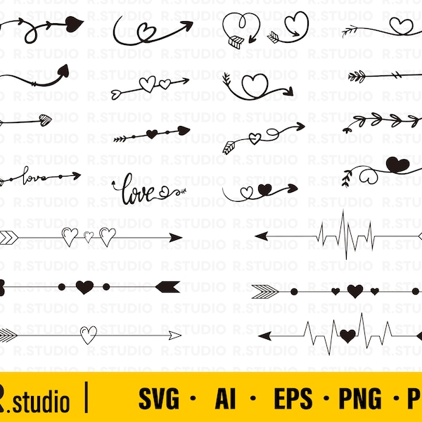 Arrows SVG/ Valentine Arrow svg/ Arrow heart-shaped svg/ Love arrows svg/ Boho arrow clipart/ Arrows cut file/ Arrow cricut/ Cricut/ Vector