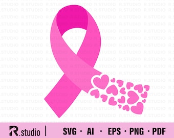 Awareness Ribbon SVG Files/ Fight Cancer Svg/ Cancer Awareness Svg/ Ribbon Svg/ Png/ Eps/ Dxf/ Cut File For Cricut/ Silhouette/ Vector