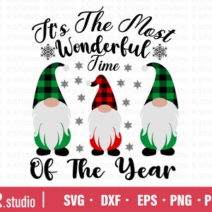 Gnomo de Natal SVG / Gnomo Natal SVG / Gnomos Png Svg Dxf Eps / Gnomo de férias / Natal Outono Gnomos de férias para camiseta / Tempo maravilhoso svg