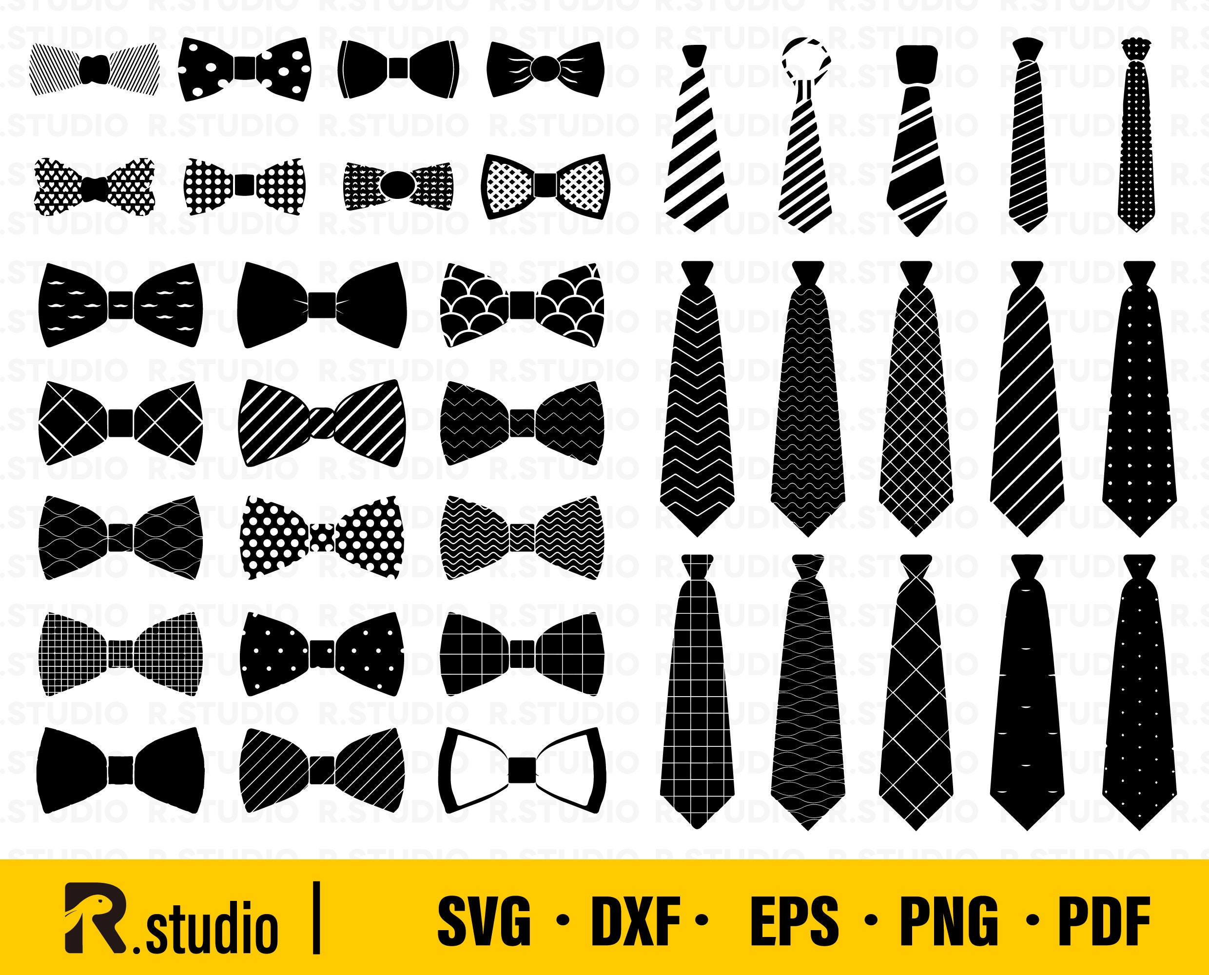 蝶ネクタイ SVG ファイル / ネクタイ SVG / 男の子 SVG / ファッション SVG / お父さんへのプレゼント / 夫のネクタイ クリップアート / Cricut / シルエット / デジタル ダウンロード / カット ファイル