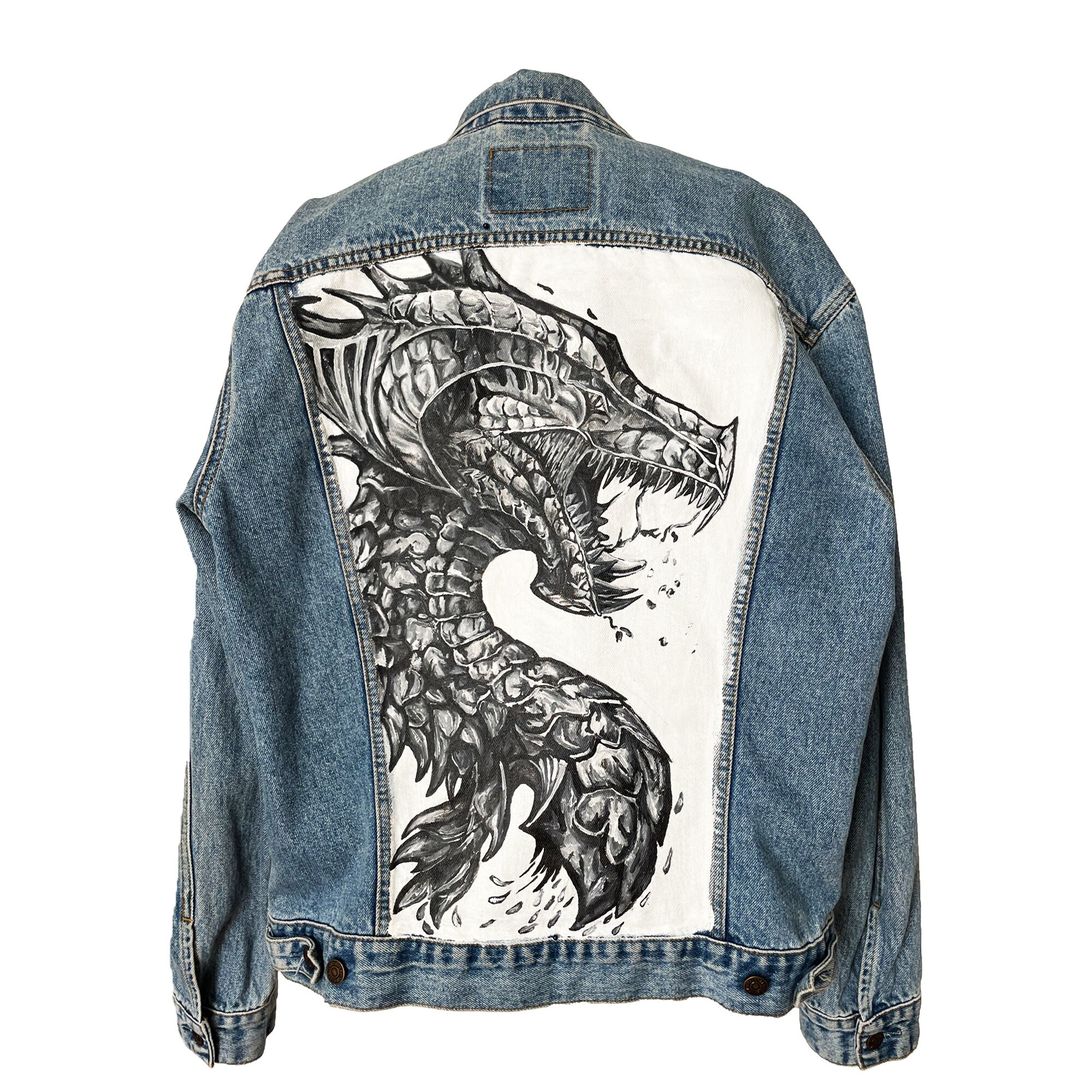 Custom Denim Jacket ANY GRAPHICS Dragon Etsy Canada