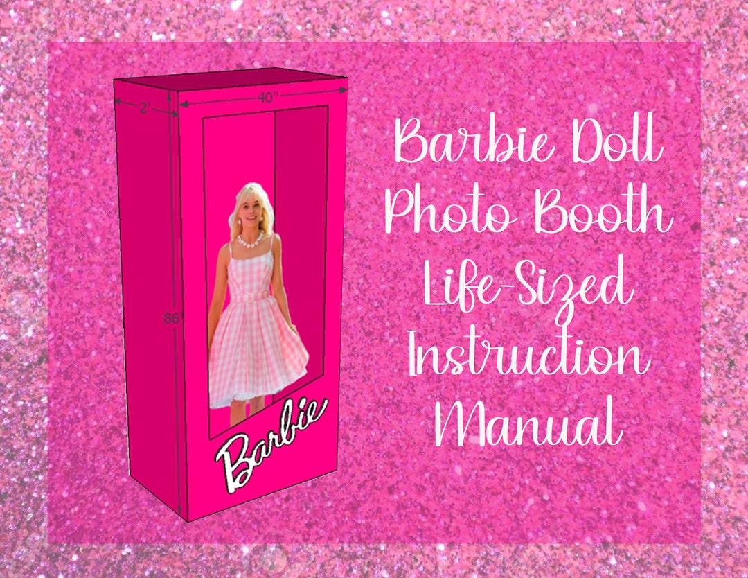 Barbie Box Photo Booth life-size Digital CNC File With Instruction Manual Pdf SVG EPS - Etsy