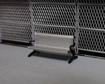 1:64 Public Long Chair | Iron Chair | Park Bench | Long Bench Miniature Figure Diorama