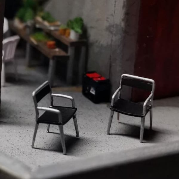 1:64 Minimalist Chair Miniature Figure Diorama