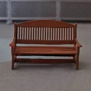 1:64 Holzbank | Alter Stuhl | Klassische Holz Miniatur Miniatur Figur Diorama