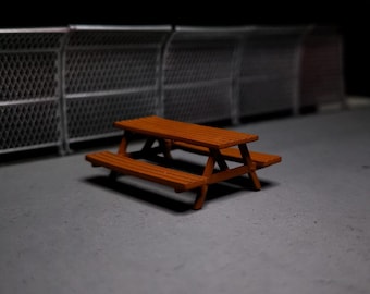 1:64 Long Bench | Park Bench Miniature Figure Diorama