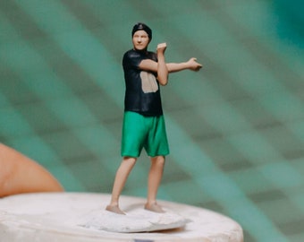 Workout Men and Women | Cardio Workout People | Warmup Training | Sport Routines 1:64 Miniature Figure Diorama