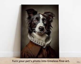 Custom Renaissance Pet Portrait | Fine Art Dog or Cat Print