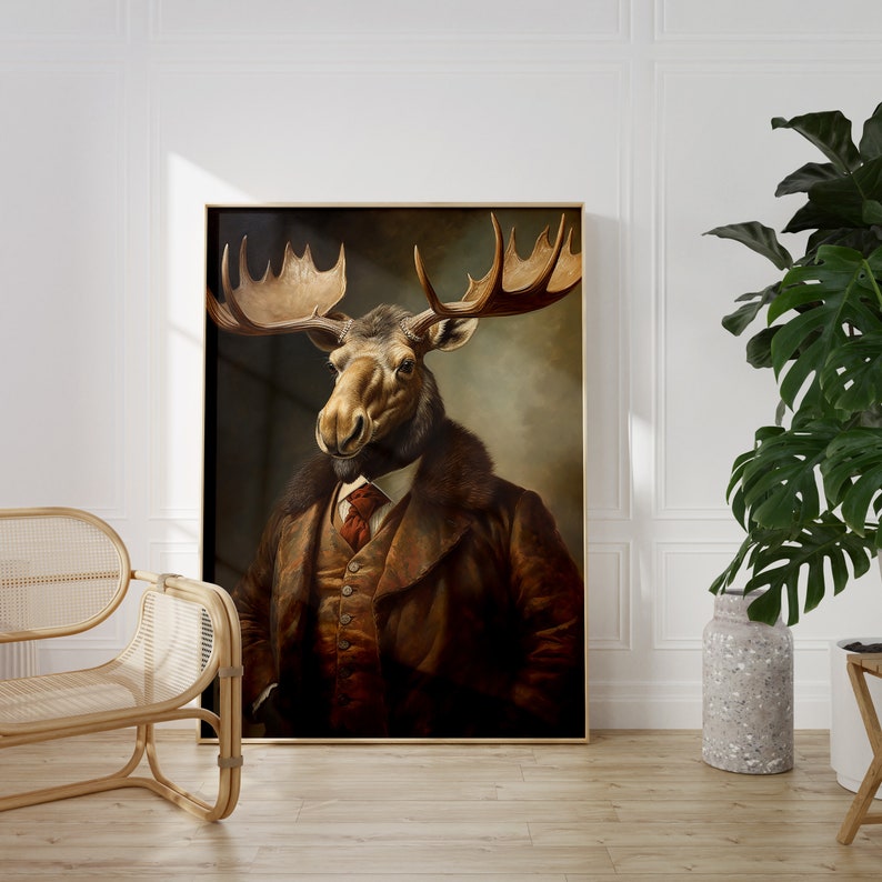 moose portrait art print