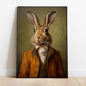Renaissance Hare Portrait – Fine Art Animal Print
