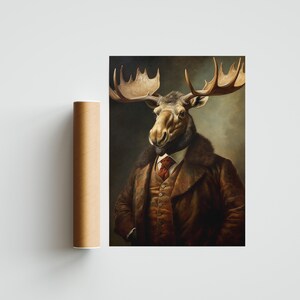 moose portrait art print