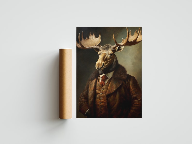 moose portrait art print