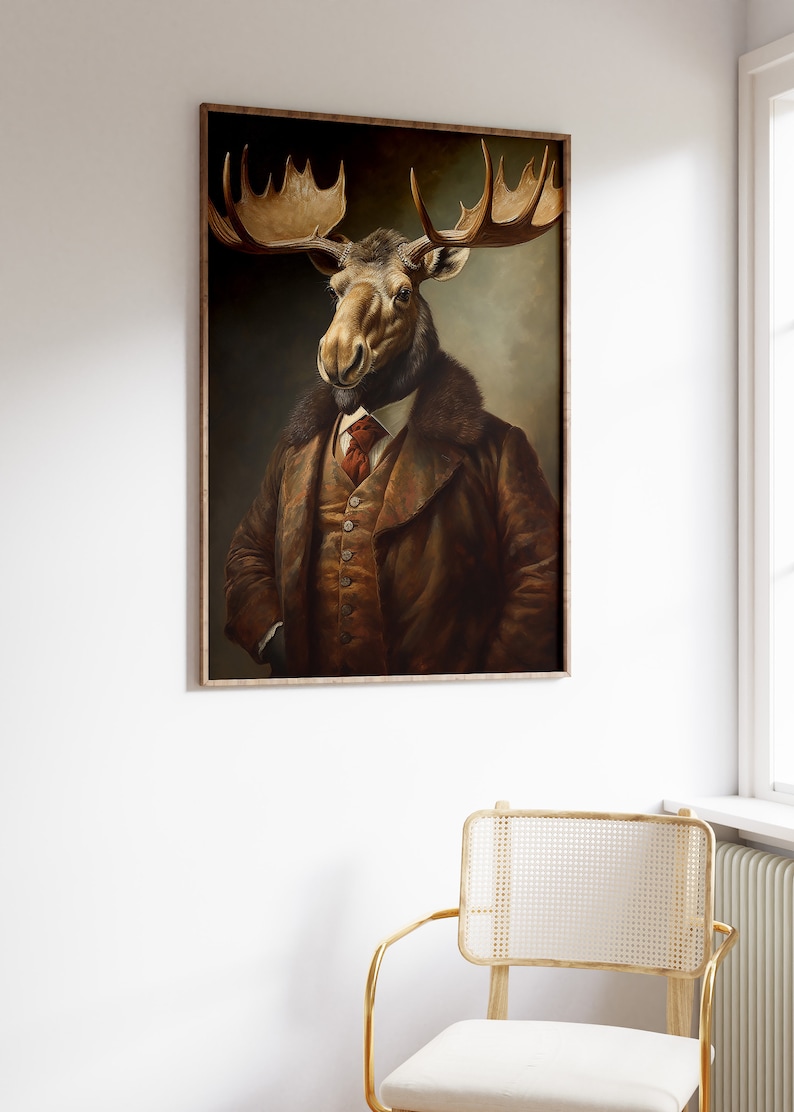 moose portrait art print