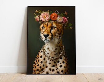 Leopard Portrait Wall Art Print