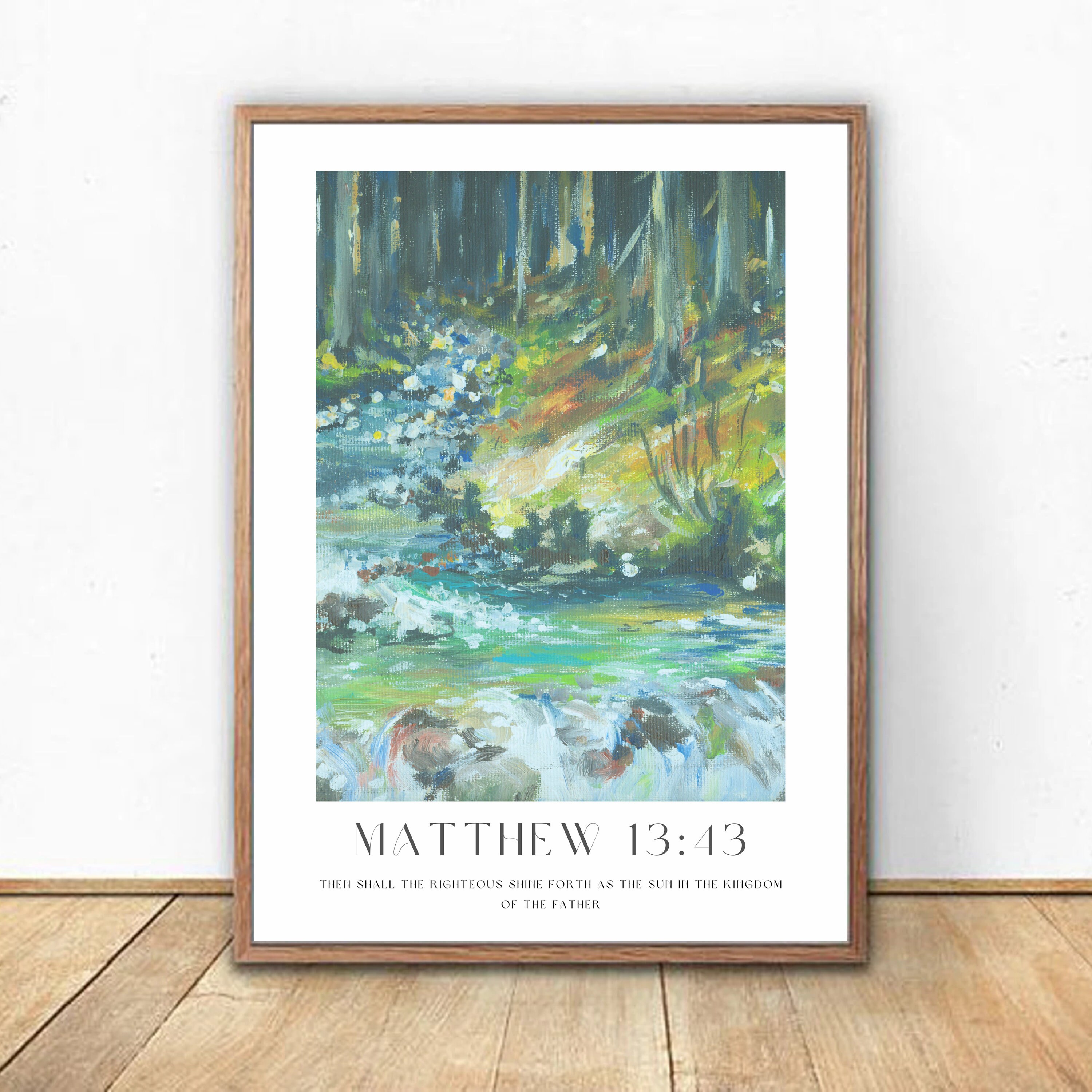 マタイ13:43 聖書の油絵 - Etsy 日本