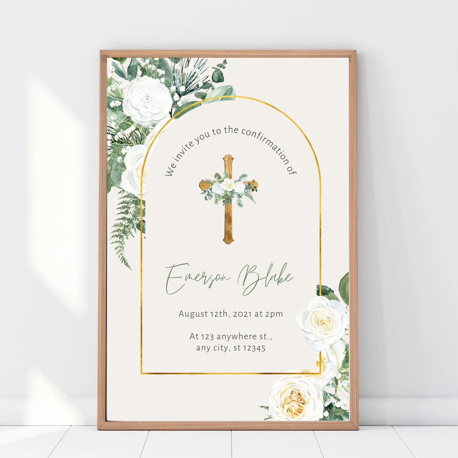 Christian Confirmation Invitation | E-invite Communion per Whatsapp ...