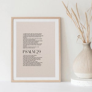 Psalm 29 Bible Print