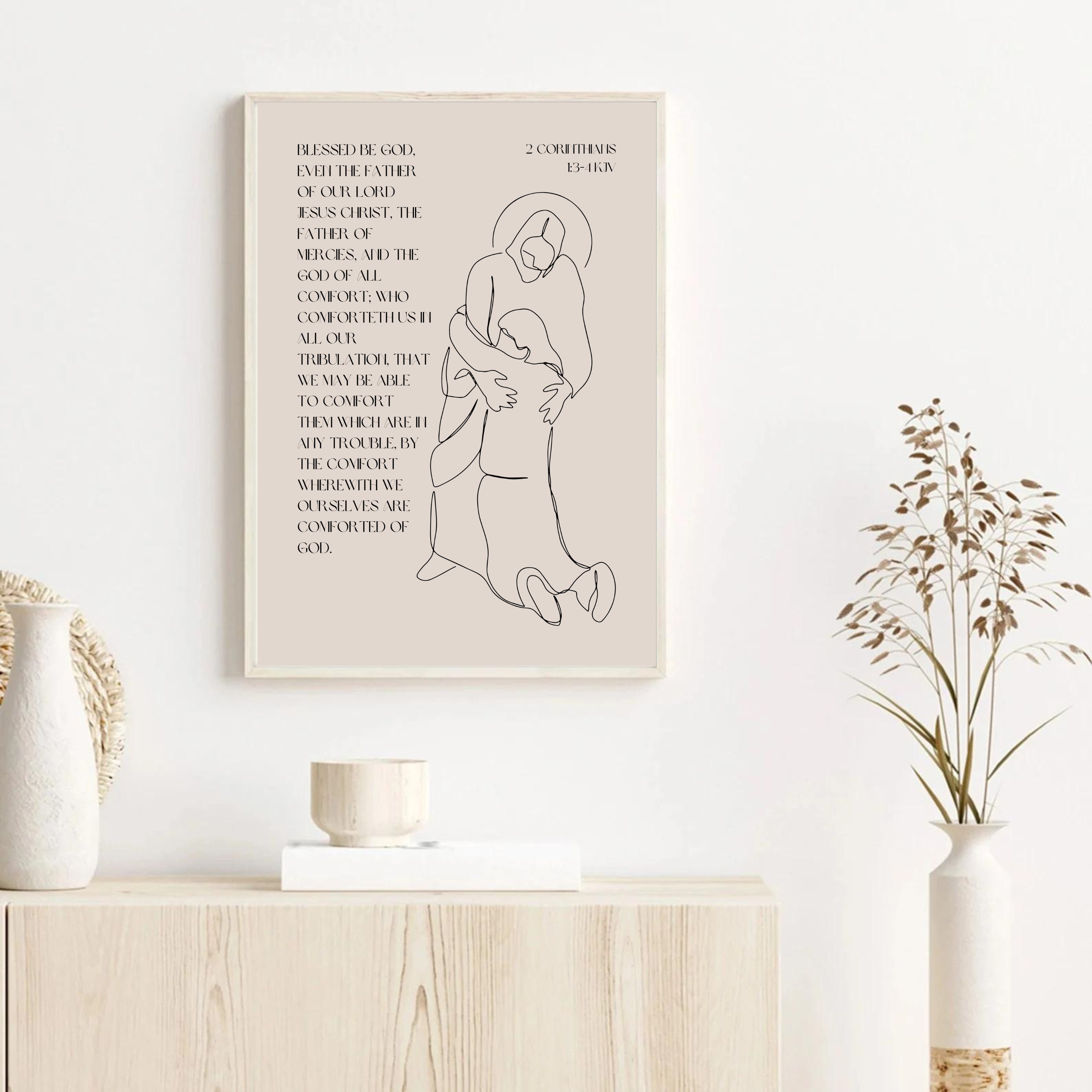 アートパネル Buy 2 Corinthians 1:3-4 KJV, Blessed Be God, God Wall Art Online