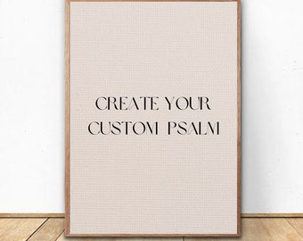Customizable Biblical Psalm Poster - Personalized Home Decor & Meaningful Gift