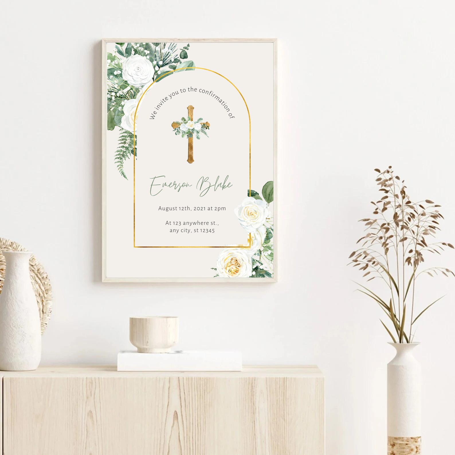 Christian Confirmation Invitation | E-invite Communion per Whatsapp ...