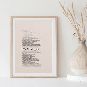 Psalm 28 Bible Print