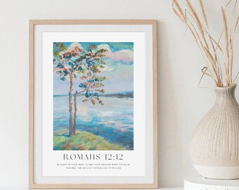 Romans 12:12 Bible Oil Painting