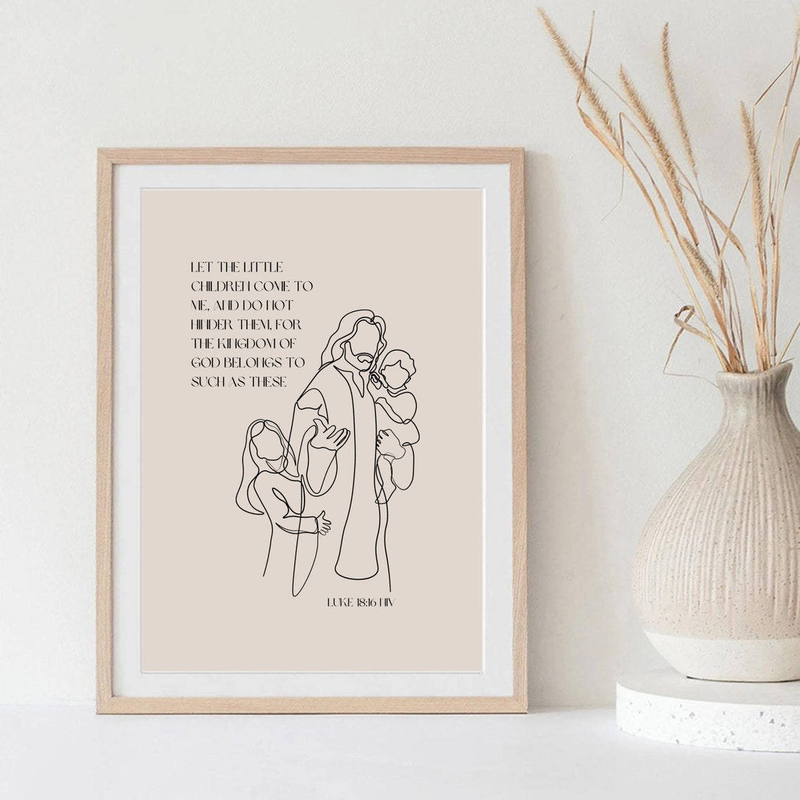 Jesus and Children Luke 18:16 NIV - Etsy